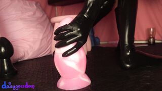 Wasted Latex Slut Stretching Their Ass